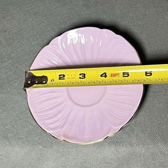 Vintage Shelley Oleander Summer Glory Teacup & Saucer Lilac w/24k Gold Trim - Picture 8 of 14